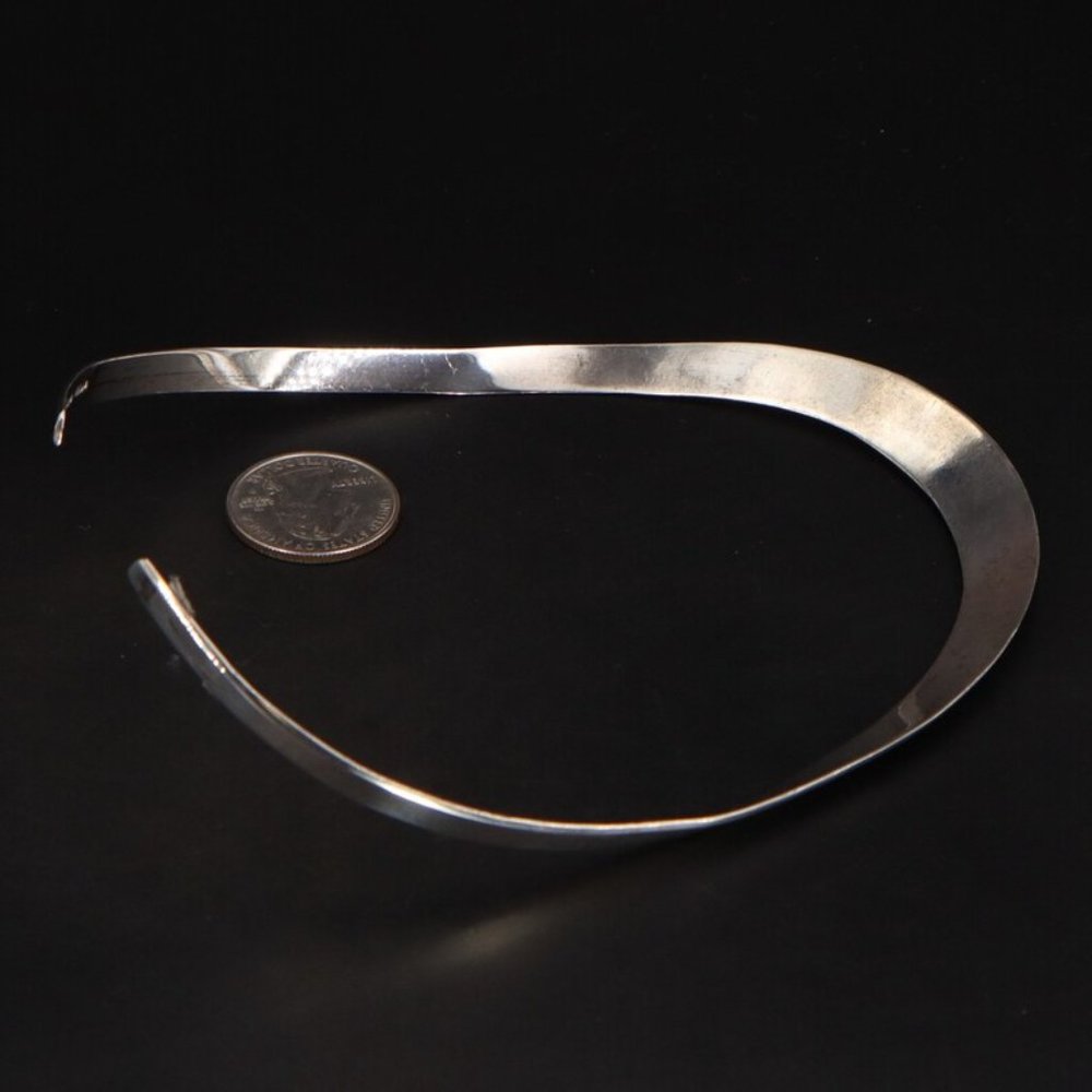 Sterling Silver Modern Bold Statement Necklace St… - image 3